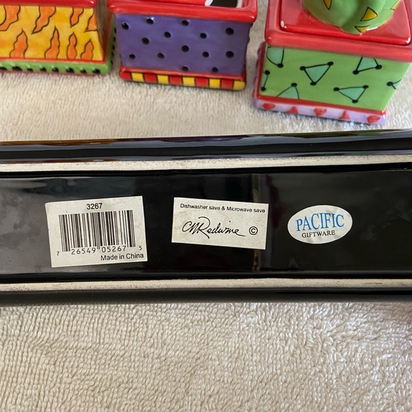 Pacific Giftware CM Redwine Hear See Speak No Evil Colorful Cat Trinket Box Set - Picture 9 of 12